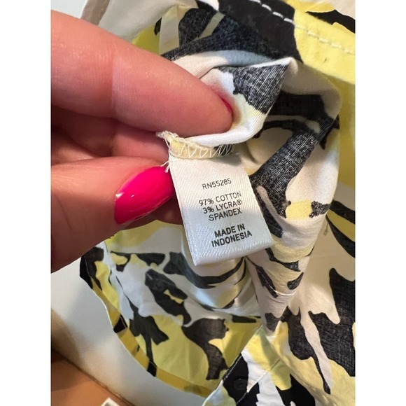 Express Design Studio Shirt Women's Medium Multicolor Floral Cotton Button-Up - Picture 4 of 6